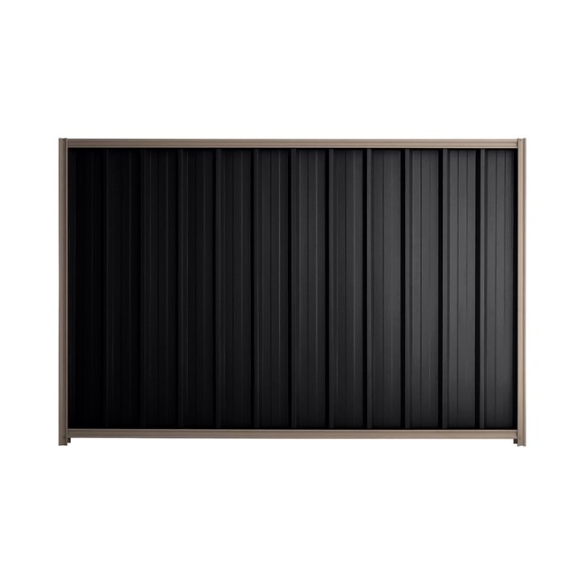 Good Neighbour® Superdek® 2100mm High Fence Panel Sheet: Gun Metal Grey Post/Track: Marsh