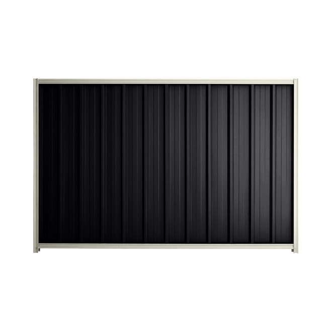 Good Neighbour® Superdek® 2100mm High Fence Panel Sheet: Gun Metal Grey Post/Track: Off White