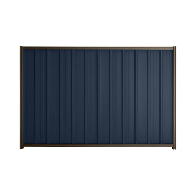 Good Neighbour® Superdek® 2100mm High Fence Panel Sheet: Mountain Blue Post/Track: Banyan Brown