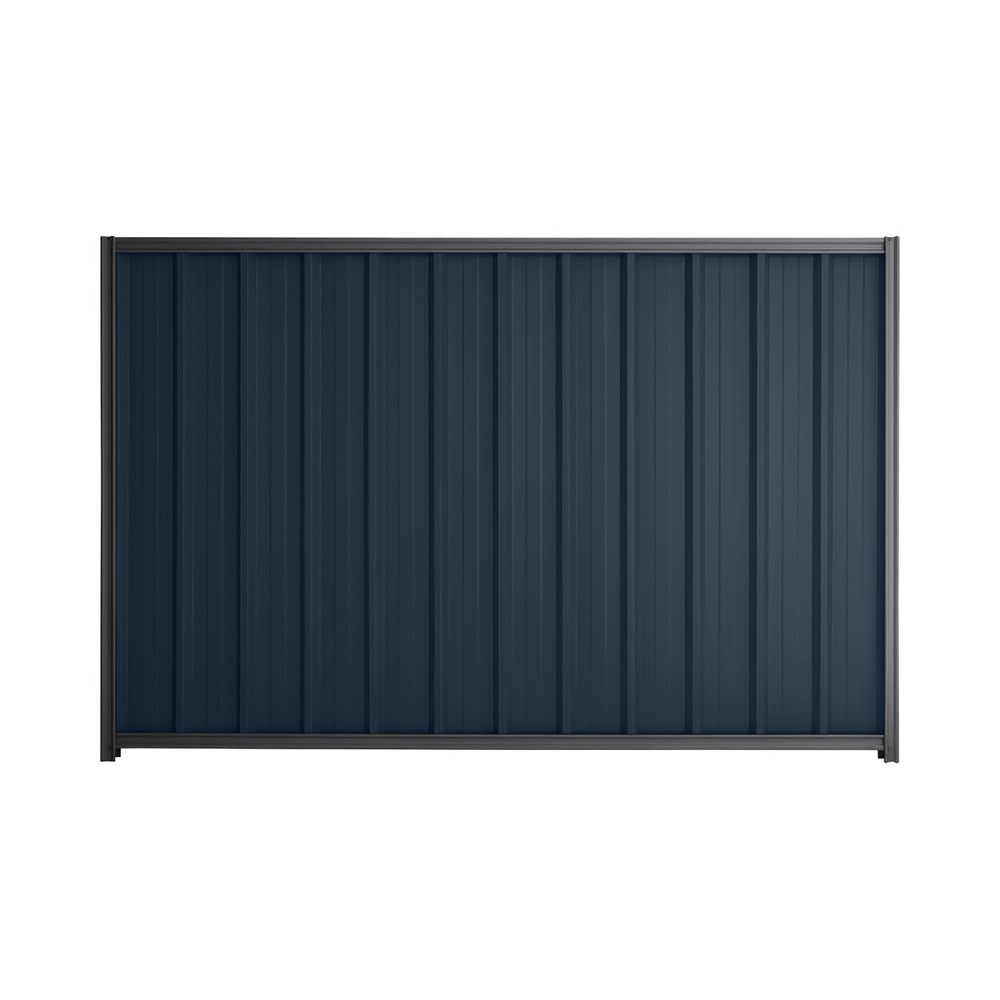 Good Neighbour® Superdek® 2100mm High Fence Panel Sheet: Mountain Blue Post/Track: Granite