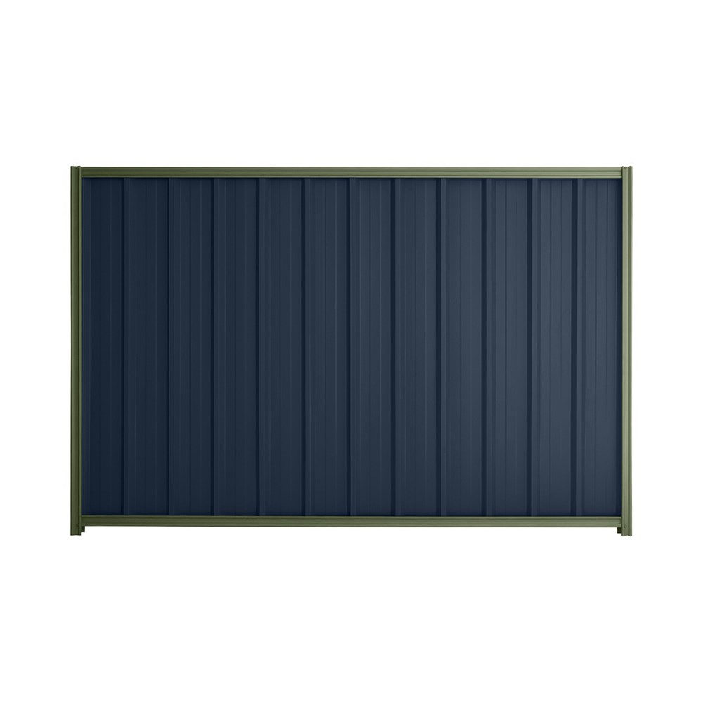 Good Neighbour® Superdek® 2100mm High Fence Panel Sheet: Mountain Blue Post/Track: Mist Green
