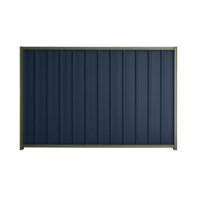 Good Neighbour® Superdek® 2100mm High Fence Panel Sheet: Mountain Blue Post/Track: Mist Green