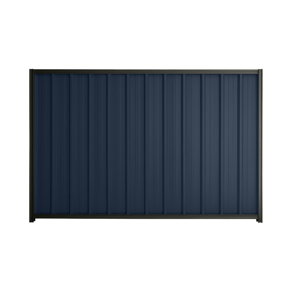 Good Neighbour® Superdek® 2100mm High Fence Panel Sheet: Mountain Blue Post/Track: Slate Grey