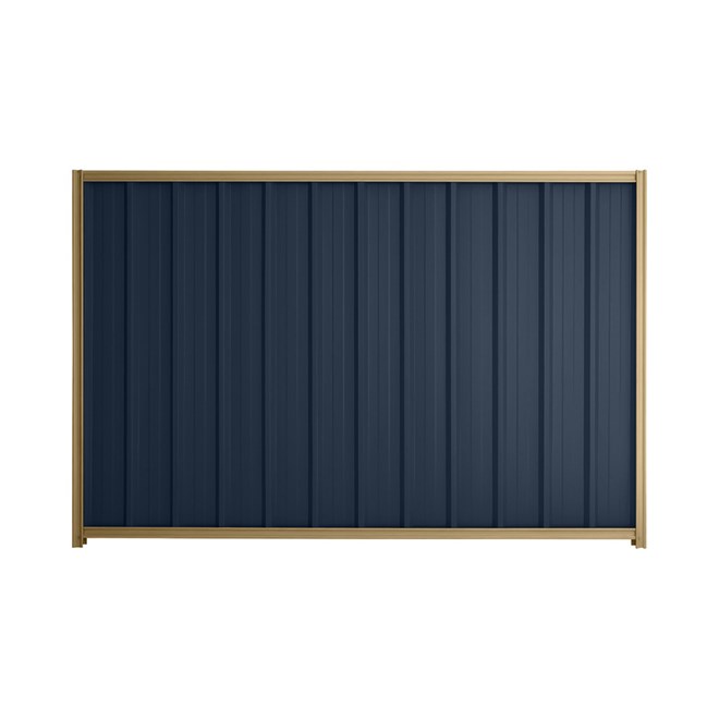 Good Neighbour® Superdek® 2100mm High Fence Panel Sheet: Mountain Blue Post/Track: Wheat
