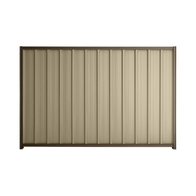Good Neighbour® Superdek® 2100mm High Fence Panel Sheet: Merino Post/Track: Banyan Brown
