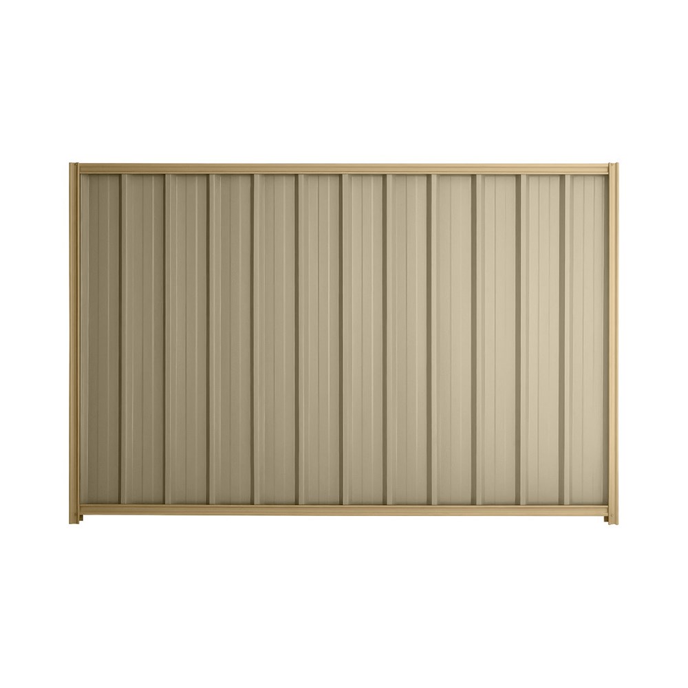 Good Neighbour® Superdek® 2100mm High Fence Panel Sheet: Merino Post/Track: Wheat