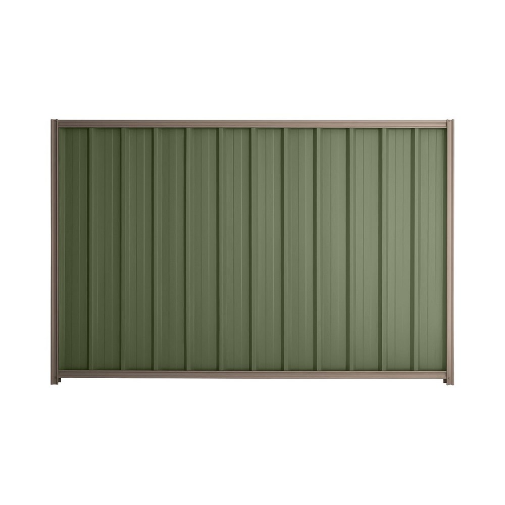 Good Neighbour® Superdek® 2100mm High Fence Panel Sheet: Mist Green Post/Track: Beige