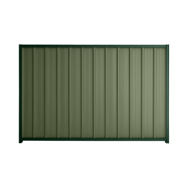 Good Neighbour® Superdek® 2100mm High Fence Panel Sheet: Mist Green Post/Track: Caulfield Green