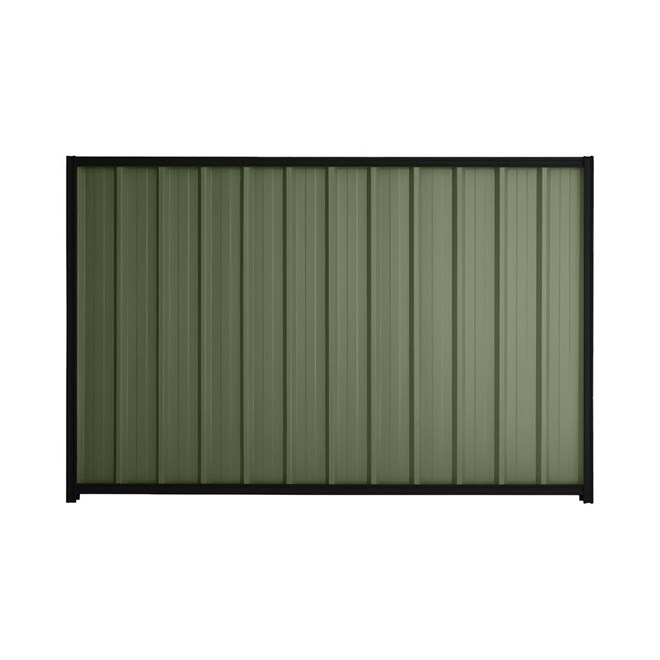 Good Neighbour® Superdek® 2100mm High Fence Panel Sheet: Mist Green Post/Track: Ebony