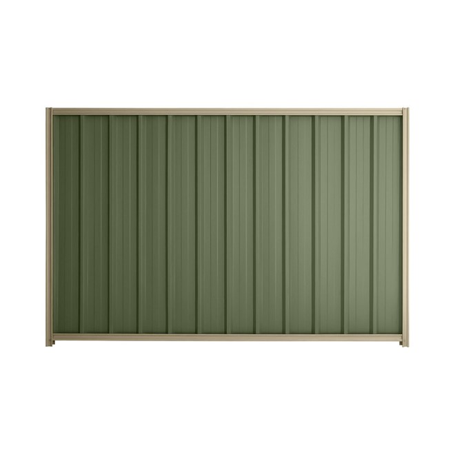 Good Neighbour® Superdek® 2100mm High Fence Panel Sheet: Mist Green Post/Track: Merino