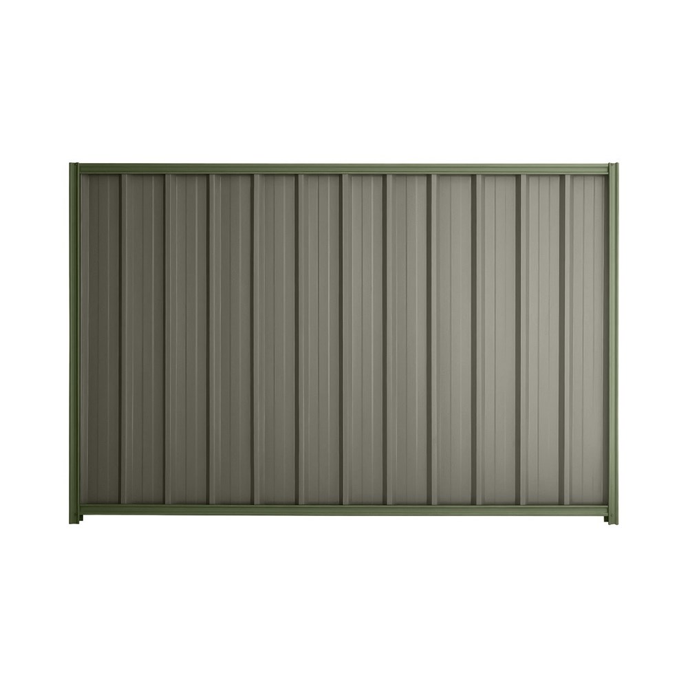 Good Neighbour® Superdek® 2100mm High Fence Panel Sheet: Marsh Post/Track: Mist Green