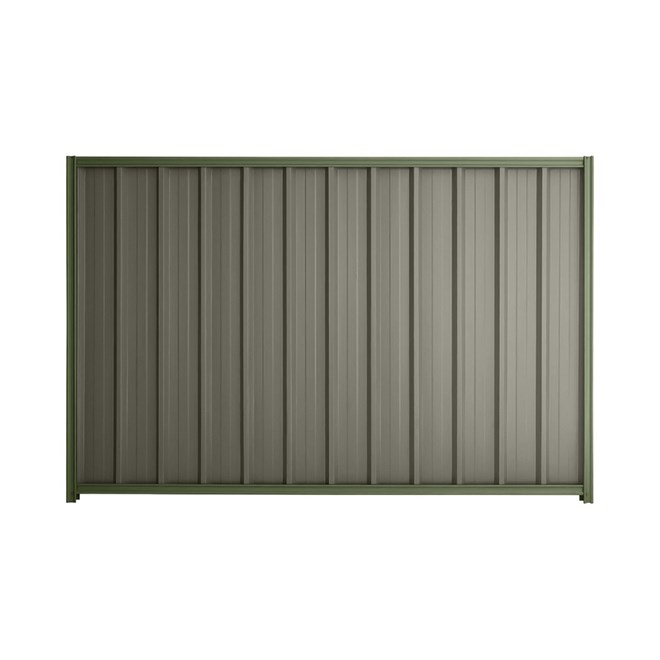 Good Neighbour® Superdek® 2100mm High Fence Panel Sheet: Marsh Post/Track: Mist Green