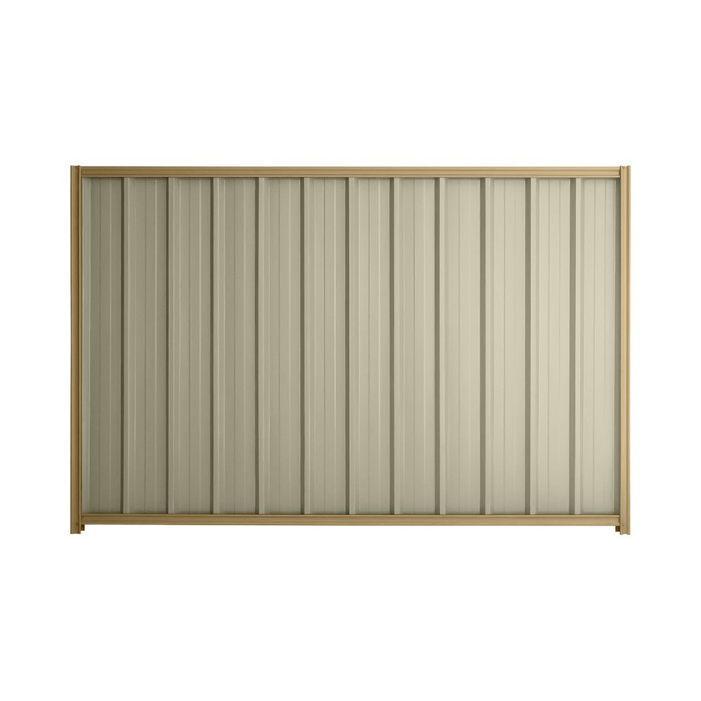Good Neighbour® Superdek® 2100mm High Fence Panel Sheet: Moss Vale Sand Post/Track: Wheat