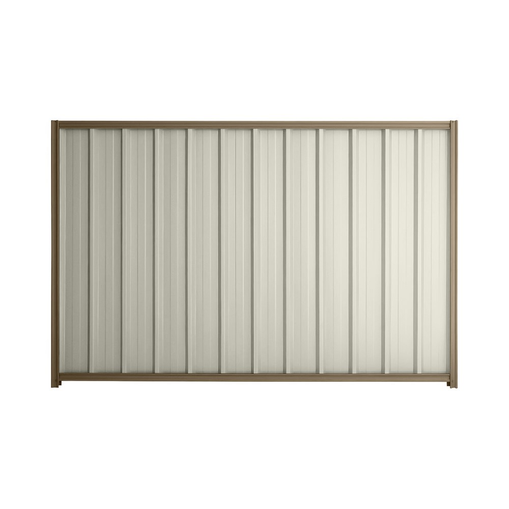 Good Neighbour® Superdek® 2100mm High Fence Panel Sheet: Off White Post/Track: Beige