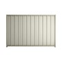 Good Neighbour® Superdek® 2100mm High Fence Panel Sheet: Off White Post/Track: Moss Vale Sand