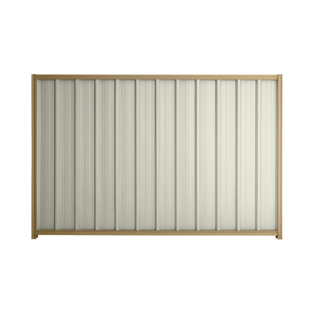 Good Neighbour® Superdek® 2100mm High Fence Panel Sheet: Off White Post/Track: Wheat