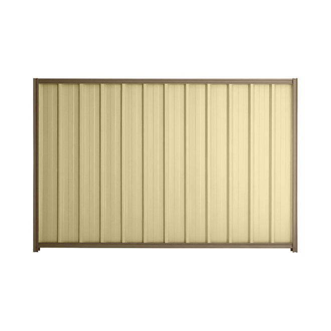 Good Neighbour® Superdek® 2100mm High Fence Panel Sheet: Primrose Post/Track: Beige