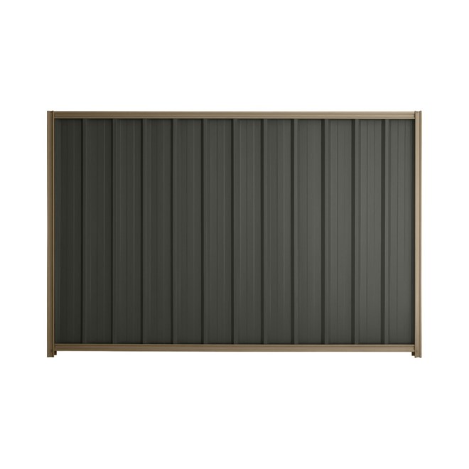 Good Neighbour® Superdek® 2100mm High Fence Panel Sheet: Slate Grey Post/Track: Beige