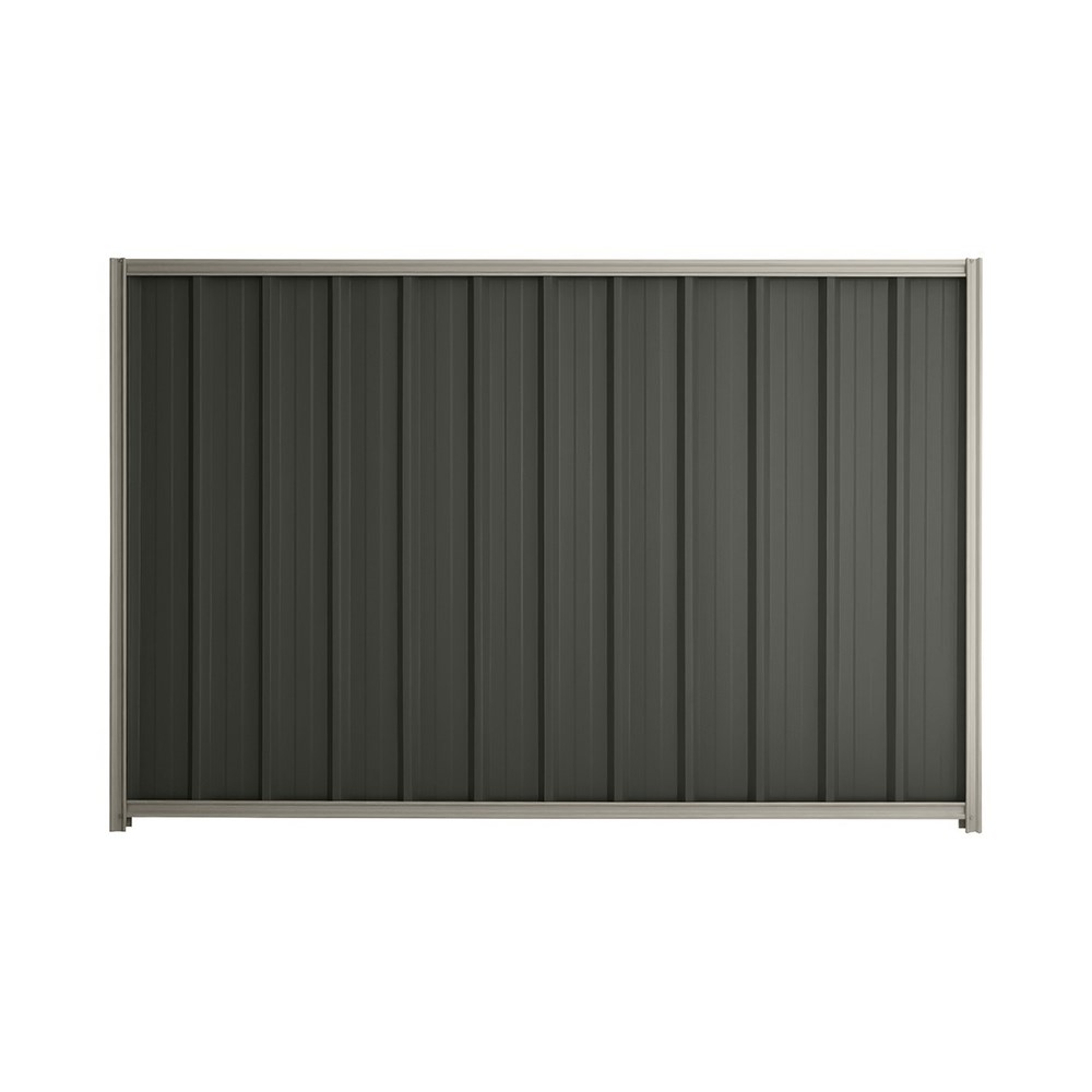 Good Neighbour® Superdek® 2100mm High Fence Panel Sheet: Slate Grey Post/Track: Birch