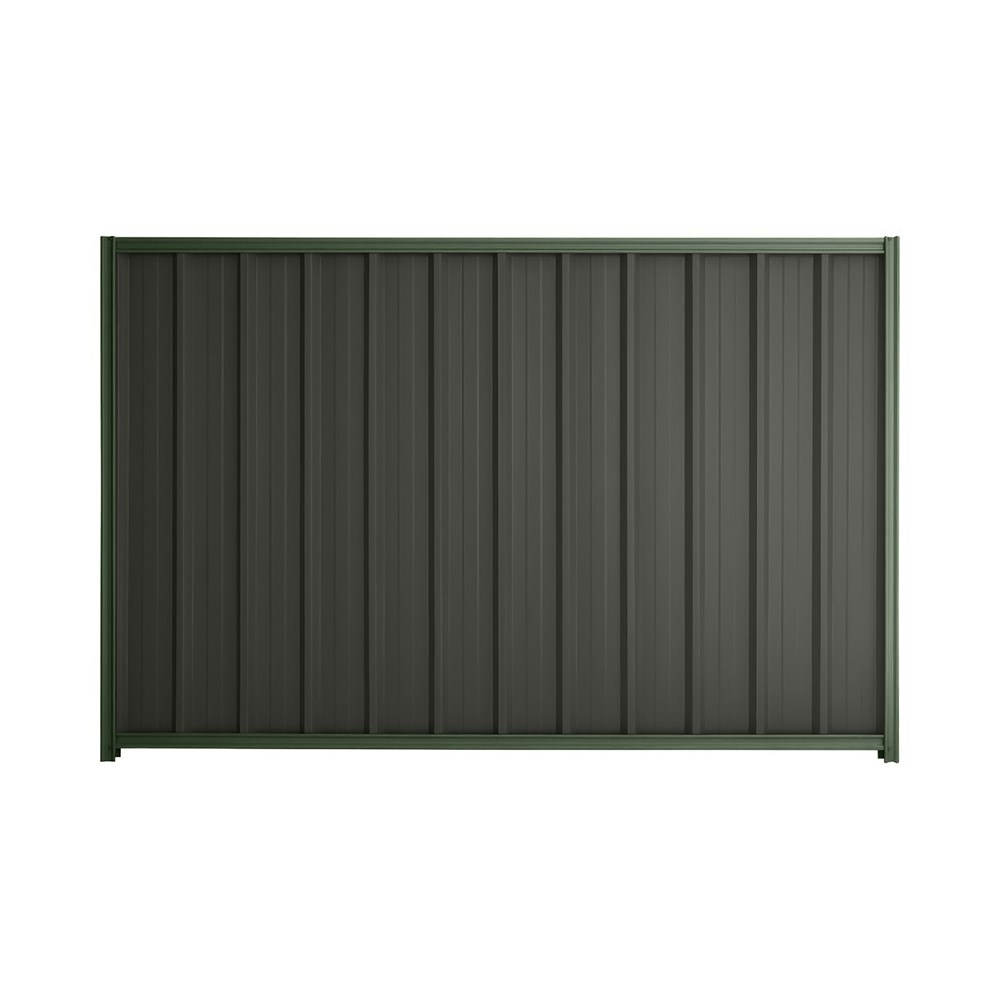 Good Neighbour® Superdek® 2100mm High Fence Panel Sheet: Slate Grey Post/Track: Rivergum