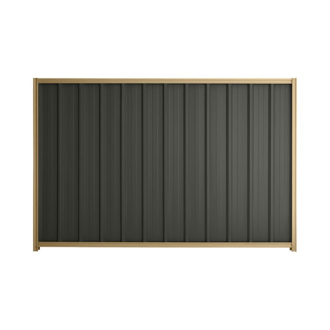 Good Neighbour® Superdek® 2100mm High Fence Panel Sheet: Slate Grey Post/Track: Wheat