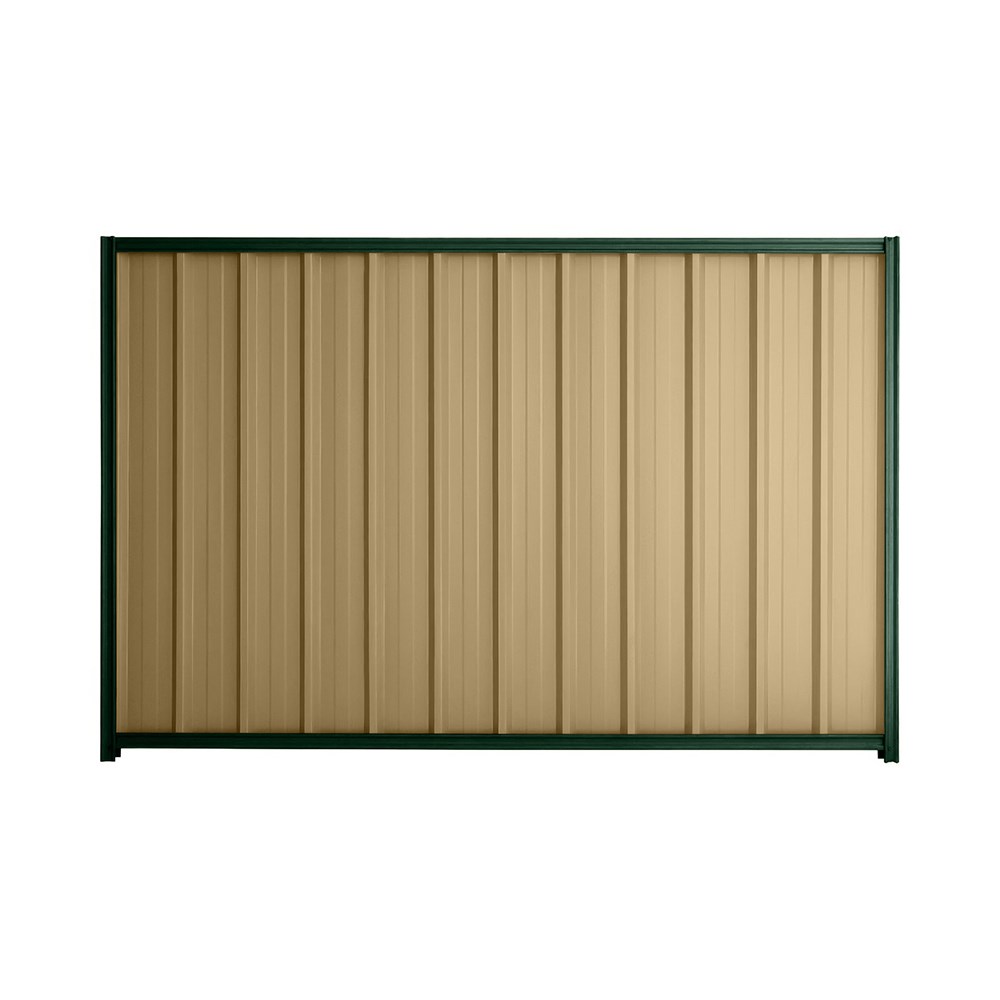 Good Neighbour® Superdek® 2100mm High Fence Panel Sheet: Wheat Post/Track: Caulfield Green