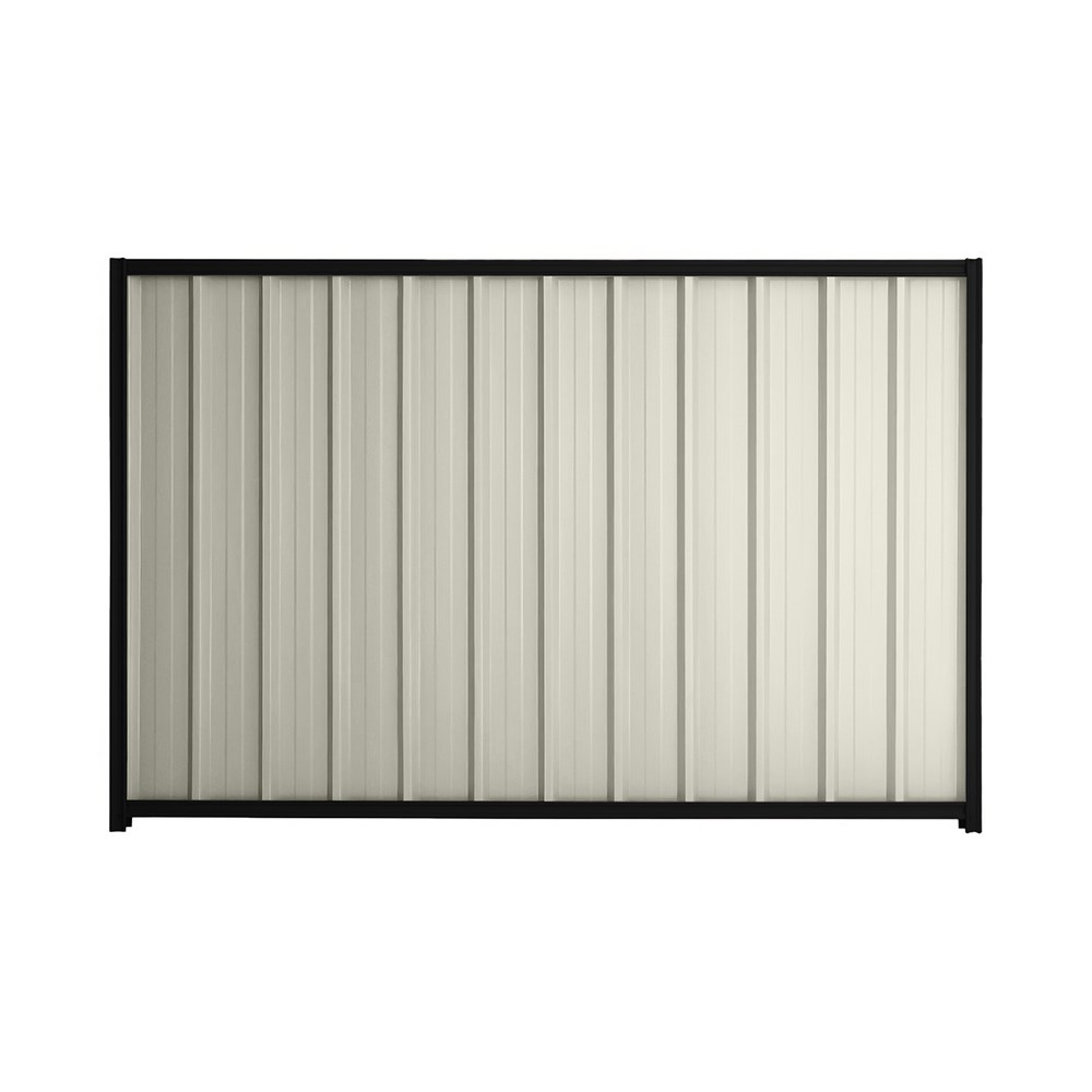 Good Neighbour® Superdek® 900mm High Fence Panel Sheet: Off White Post/Track: Ebony