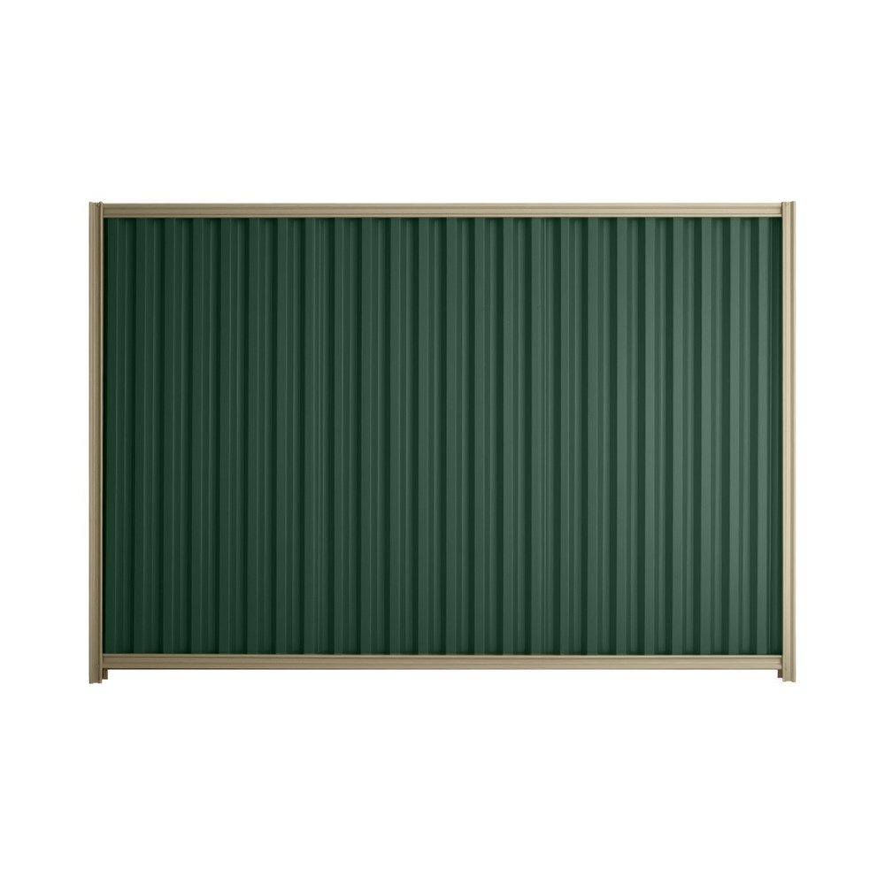 Good Neighbour® Smartspan® 1500mm High Fence Panel Sheet: Caulfield Green Post/Track: Merino