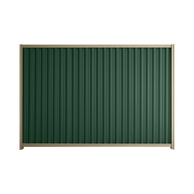 Good Neighbour® Smartspan® 1500mm High Fence Panel Sheet: Caulfield Green Post/Track: Merino