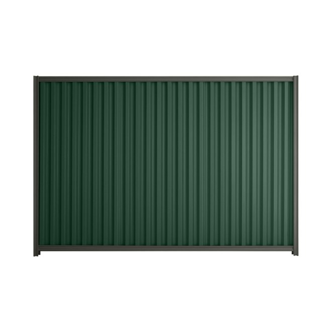 Good Neighbour® Smartspan® 1500mm High Fence Panel Sheet: Caulfield Green Post/Track: Slate Grey
