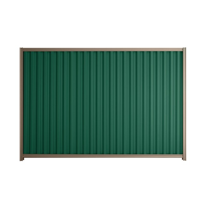Good Neighbour Smartspan 1800mm High Fence Panel Sheet: Caulfield Green, Post/Track: Beige