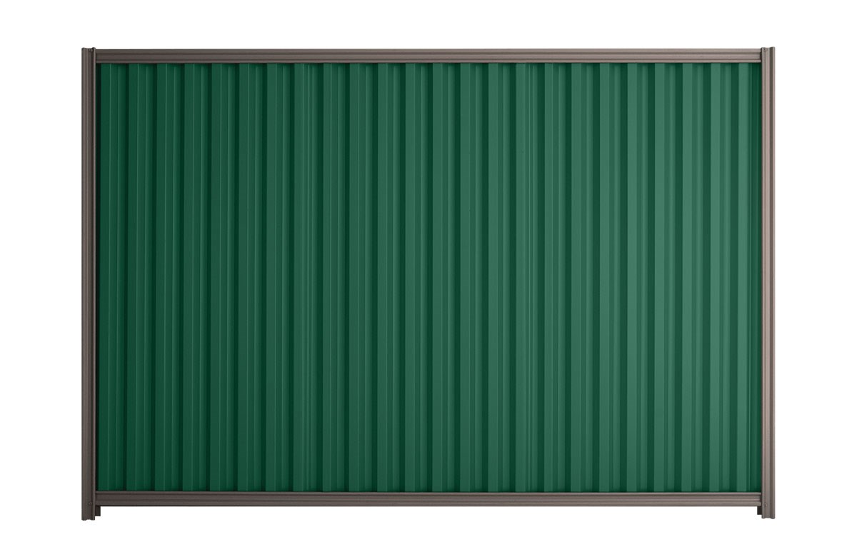 Good Neighbour Smartspan 1800mm High Fence Panel Sheet: Caulfield Green, Post/Track: Ironbark