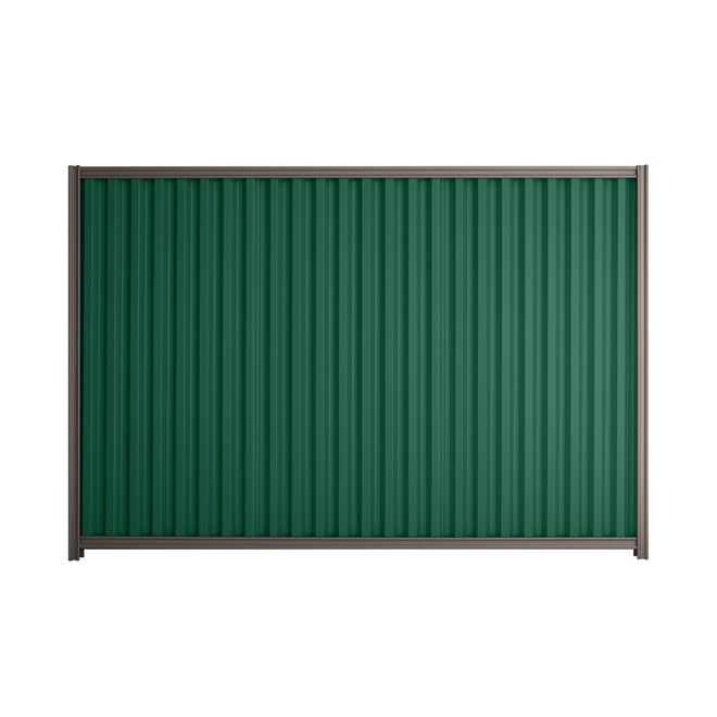 Good Neighbour Smartspan 1800mm High Fence Panel Sheet: Caulfield Green, Post/Track: Ironbark