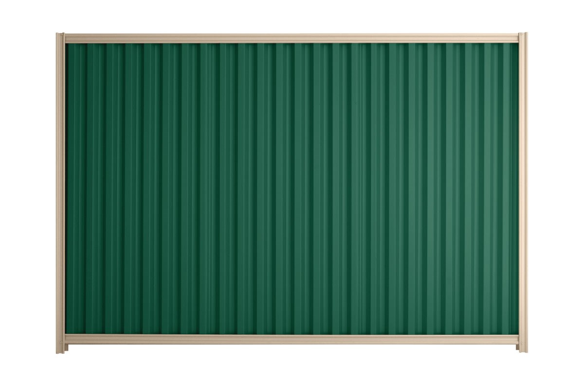 Good Neighbour Smartspan 1800mm High Fence Panel Sheet: Caulfield Green, Post/Track: Merino
