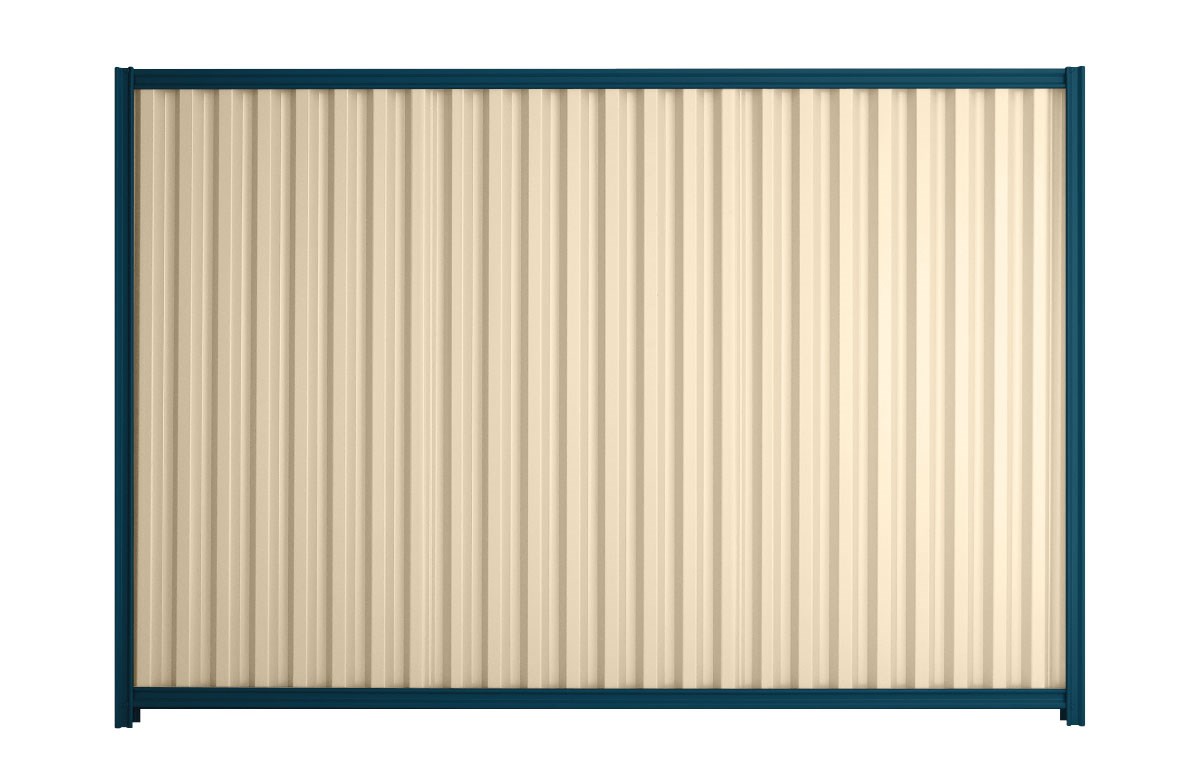 Good Neighbour Smartspan 1800mm High Fence Panel Sheet: Primrose, Post/Track: Mountain Blue