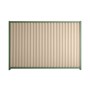 Good Neighbour Smartspan 2100mm High Fence Panel Sheet: Merino, Post/Track: Mist Green