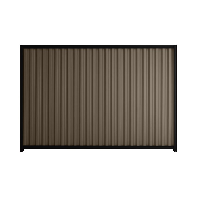 Good Neighbour® Smartspan® 1500mm High Fence Panel Sheet: Banyan Brown Post/Track: Ebony