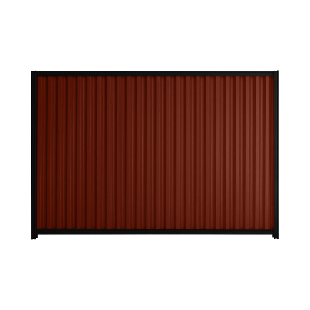 Good Neighbour® Smartspan® 1500mm High Fence Panel Sheet: Heritage Red Post/Track: Ebony