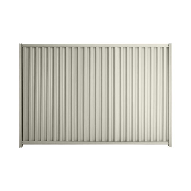Good Neighbour® Smartspan® 1500mm High Fence Panel Sheet: Off White Post/Track: Off White