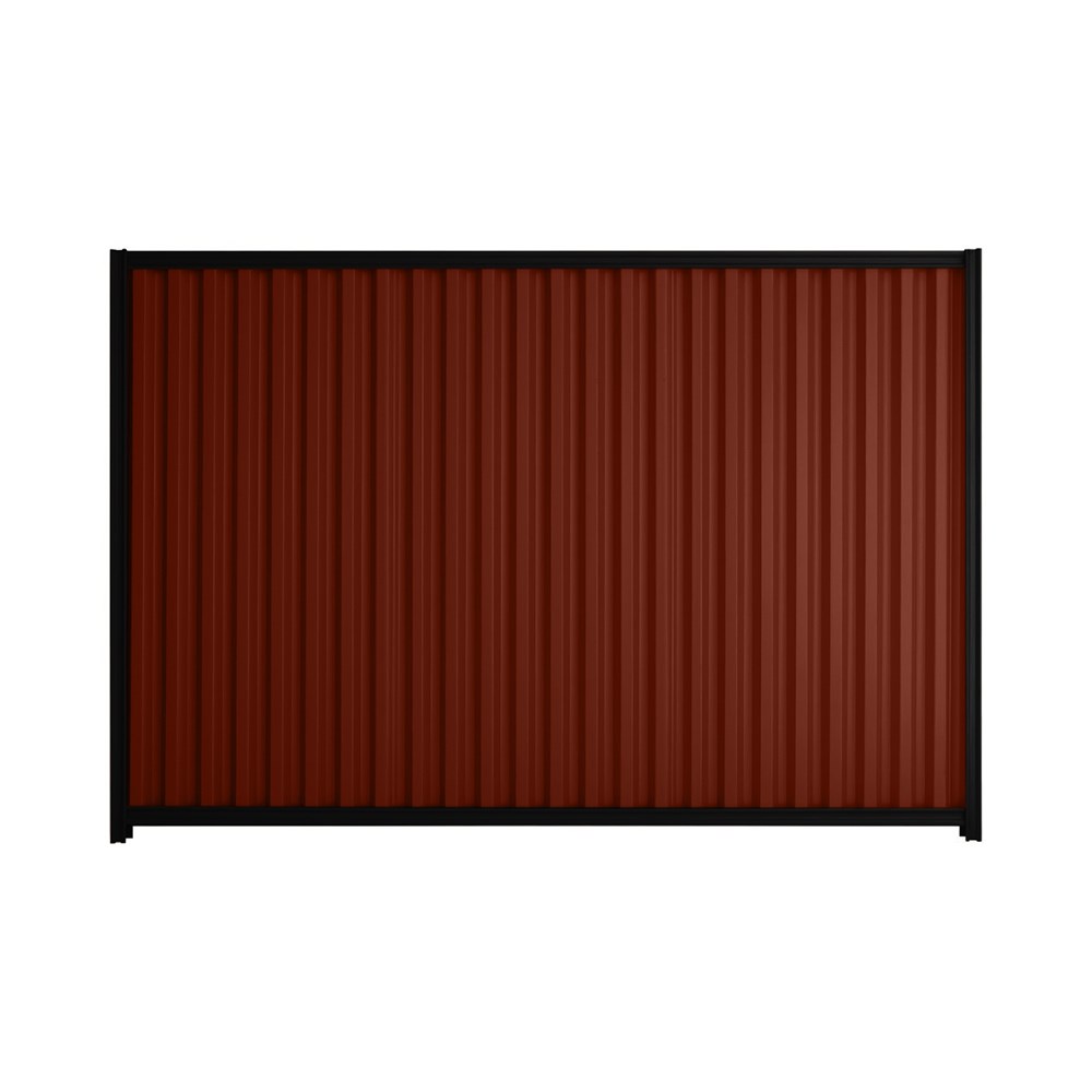 Good Neighbour® Smartspan® 1800mm High Fence Panel Sheet: Heritage Red Post/Track: Ebony