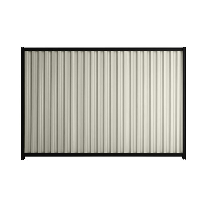 Good Neighbour® Smartspan® 1800mm High Fence Panel Sheet: Off White Post/Track: Ebony
