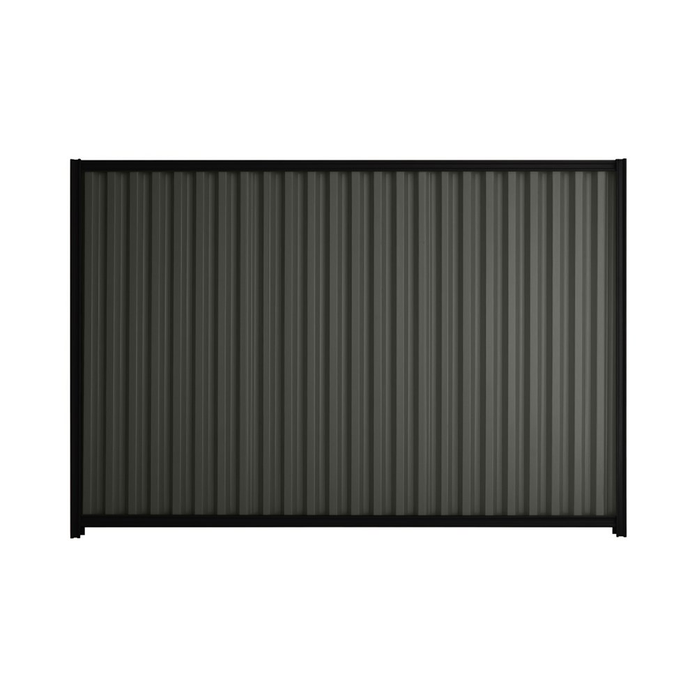Good Neighbour® Smartspan® 1800mm High Fence Panel Sheet: Slate Grey Post/Track: Ebony