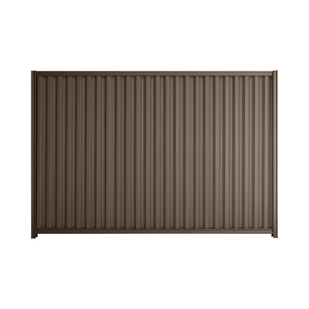 Good Neighbour® Smartspan® 2100mm High Fence Panel Sheet: Banyan Brown Post/Track: Banyan Brown