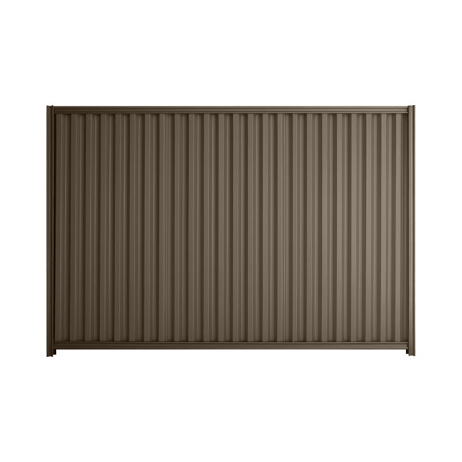 Good Neighbour® Smartspan® 2100mm High Fence Panel Sheet: Banyan Brown Post/Track: Banyan Brown