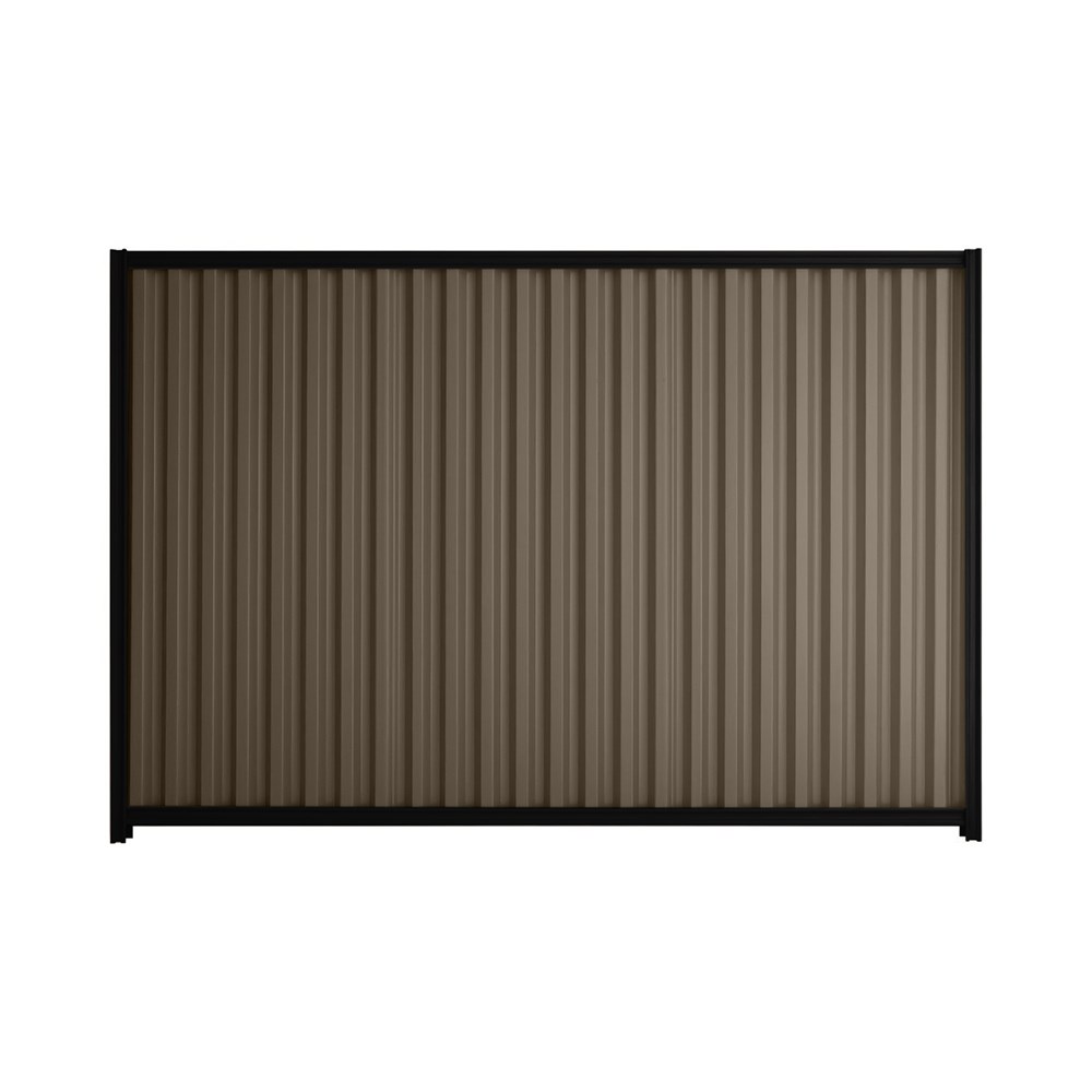 Good Neighbour® Smartspan® 2100mm High Fence Panel Sheet: Banyan Brown Post/Track: Ebony