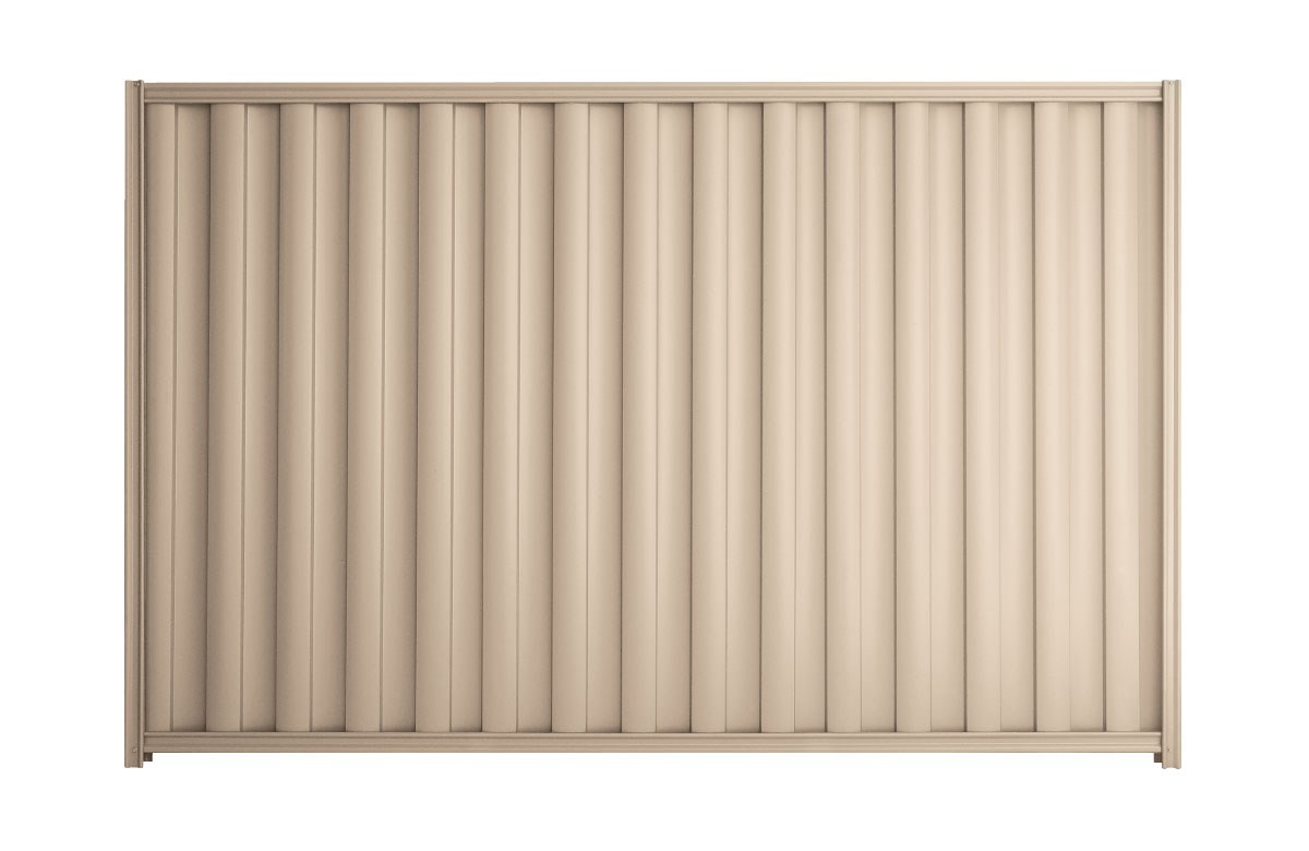 Good Neighbour Wavelok 1200mm High Fence Panel Sheet: Merino, Post/Track: Merino