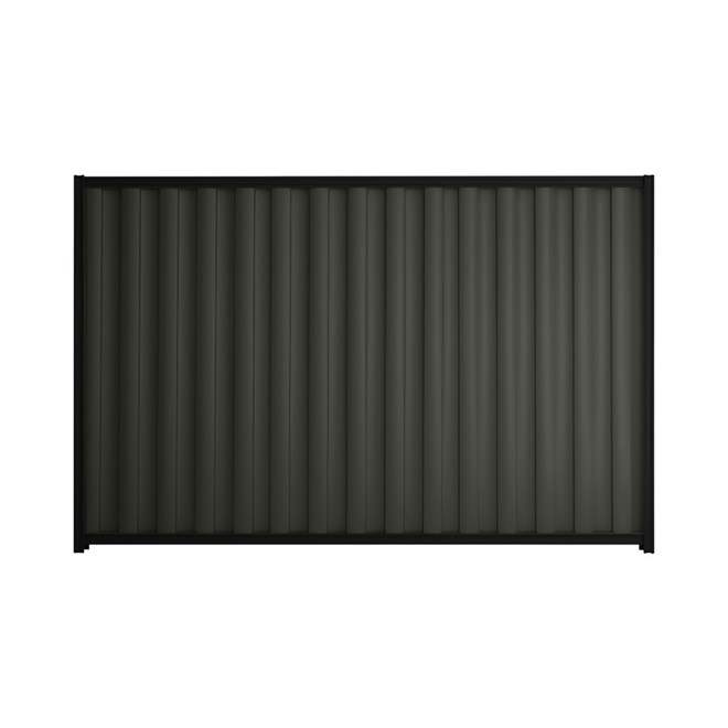 Good Neighbour® Wavelok® 1200mm High Fence Panel Sheet: Slate Grey Post/Track: Ebony