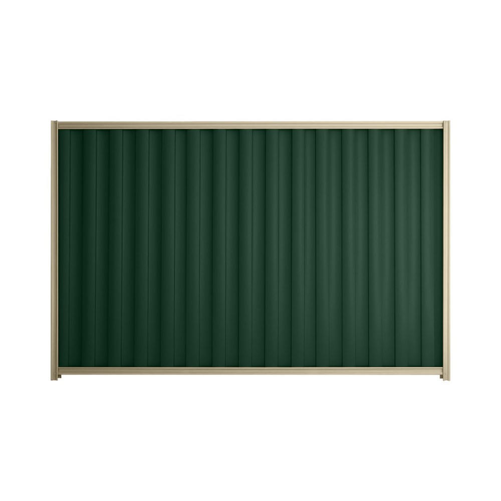 Good Neighbour® Wavelok® 1500mm High Fence Panel Sheet: Caulfield Green Post/Track: Merino
