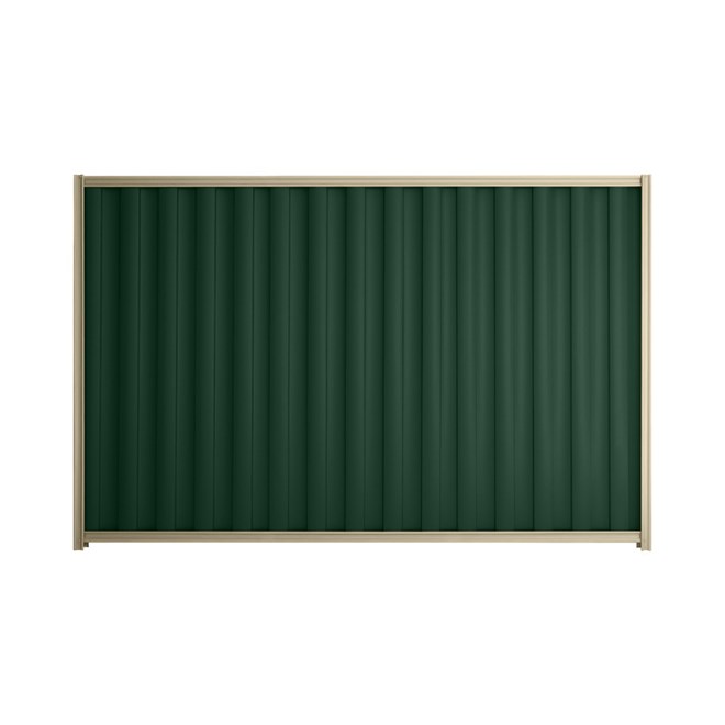 Good Neighbour® Wavelok® 1500mm High Fence Panel Sheet: Caulfield Green Post/Track: Merino