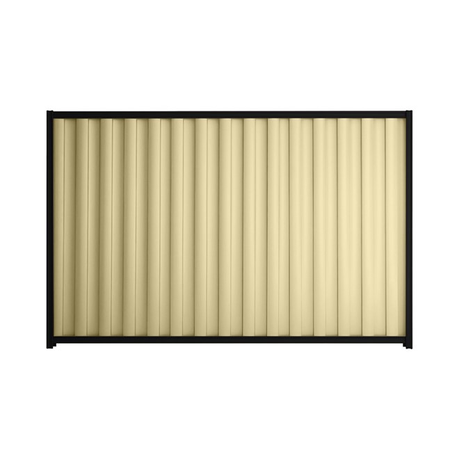 Good Neighbour® Wavelok® 1500mm High Fence Panel Sheet: Primrose Post/Track: Ebony